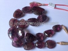 Moss Pink Tourmaline Far Faceted Nuggets Shape Beads